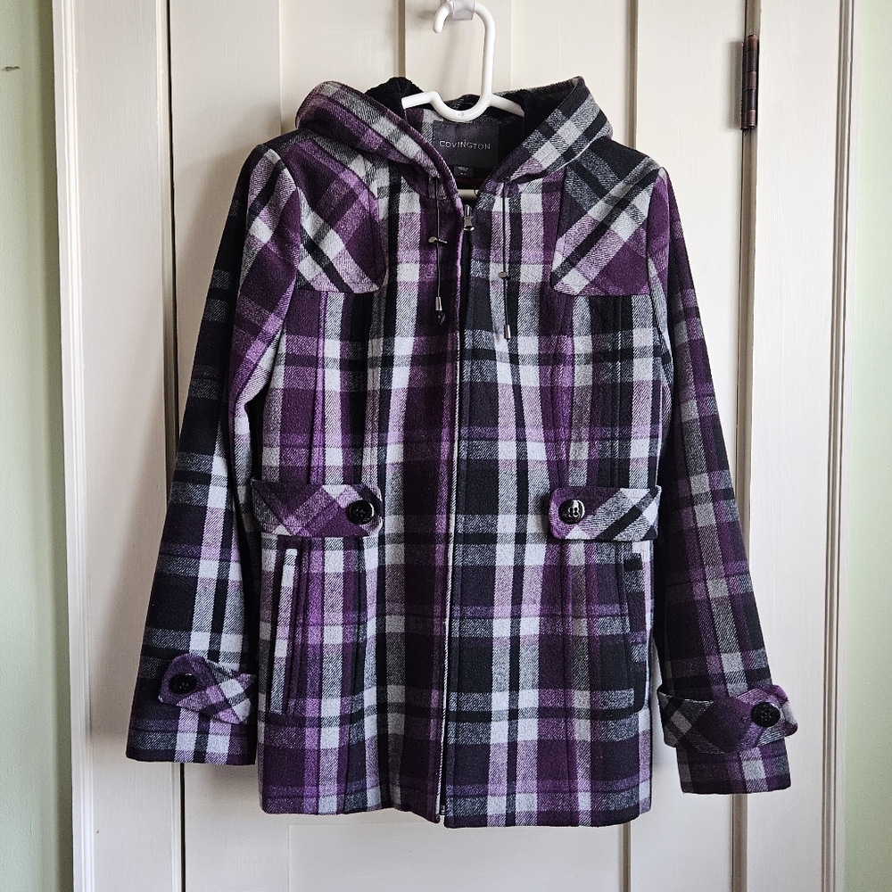 Plaid Hooded Coat